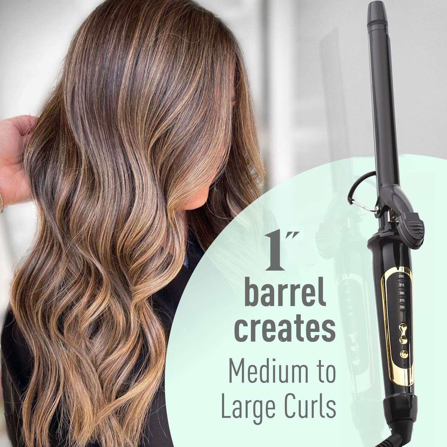 MBHAIR 1 Inch Skinny Curling Iron